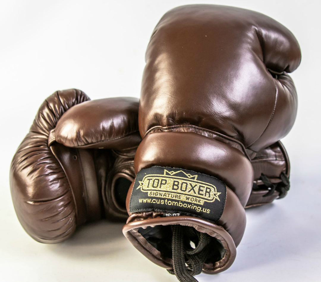 Old School Brown TopBoxer Custom Boxing Equipment