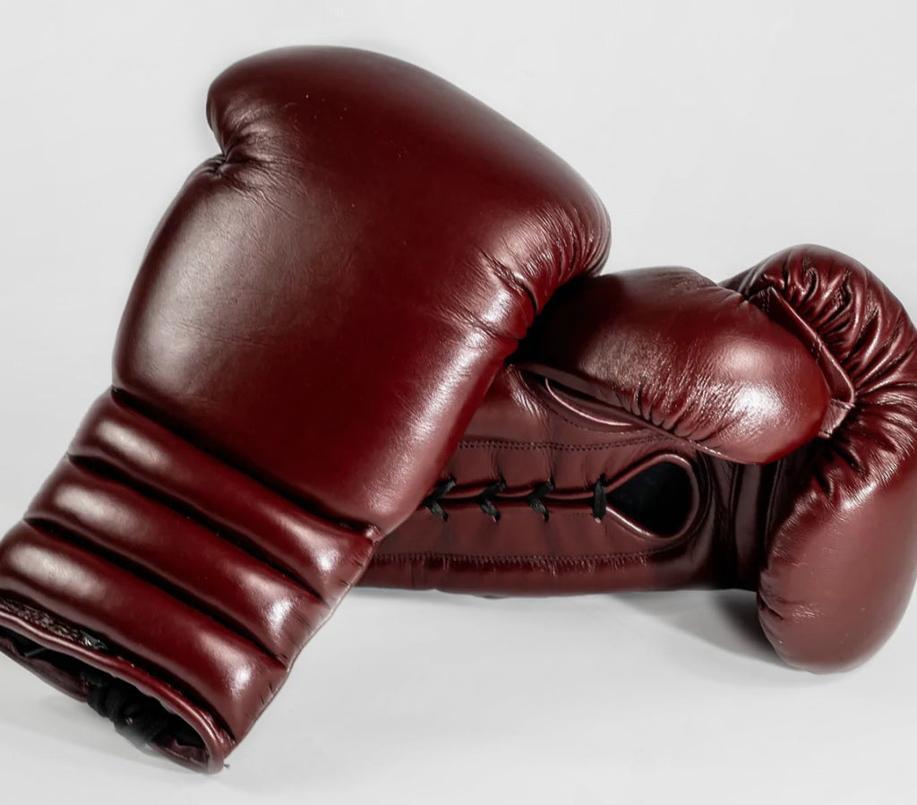 Luxury Flower-Printed Boxing Gloves : leather boxing gloves